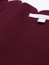 Load image into Gallery viewer, Queen ellie Women Burgundy Solid A-Line Dress