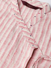 Load image into Gallery viewer, Queen ellie Women Pink & White Striped Wrap Dress