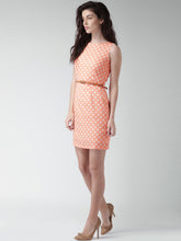 Load image into Gallery viewer, Queen ellie Mustard Yellow & Off-White Polka Dot Print Sheath Dress