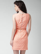 Load image into Gallery viewer, Queen ellie Mustard Yellow & Off-White Polka Dot Print Sheath Dress