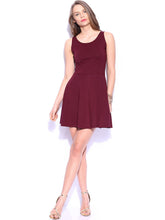Load image into Gallery viewer, Queen ellie Maroon Skater Dress
