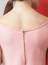 Load image into Gallery viewer, Queen ellie Women Pink Solid A-Line Dress