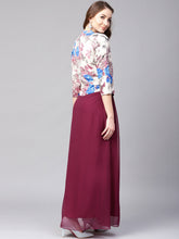Load image into Gallery viewer, Queen ellie Women Burgundy Solid Maxi Dress