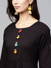 Load image into Gallery viewer, Queen ellie Women Black Solid Maxi Dress