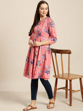 Load image into Gallery viewer, Queen ellie Pink & Blue Printed Tunic