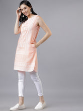 Load image into Gallery viewer, Queen ellie Peach-Coloured Printed Tunic