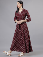 Load image into Gallery viewer, Queen ellie Women Maroon Maxi Dress