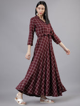 Load image into Gallery viewer, Queen ellie Women Maroon Maxi Dress