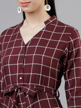 Load image into Gallery viewer, Queen ellie Women Maroon Maxi Dress