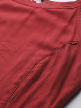 Load image into Gallery viewer, Queen ellie Women Maroon Solid Maxi Dress