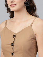 Load image into Gallery viewer, Queen ellie Women Brown Solid Empire Dress