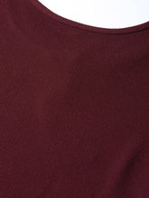 Load image into Gallery viewer, Queen ellie Women Burgundy Solid Sheath Dress