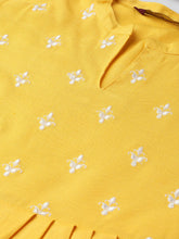 Load image into Gallery viewer, Queen ellie Women Yellow & White Solid A-Line Dress