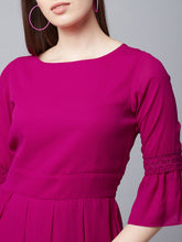 Load image into Gallery viewer, Queen ellie Women Pink Fit and Flare Dress