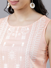 Load image into Gallery viewer, Queen ellie Peach-Coloured Printed Tunic