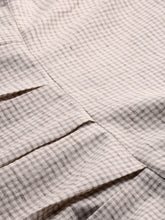 Load image into Gallery viewer, Queen ellie Women Off-White & Brown Checked A-Line Fusion Kurta