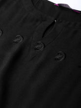 Load image into Gallery viewer, Queen ellie Women Black Embroidered A-Line Dress