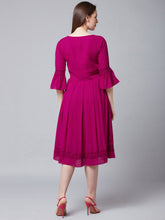 Load image into Gallery viewer, Queen ellie Women Pink Fit and Flare Dress