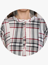 Load image into Gallery viewer, Queen ellie Women Off-White & Black Checked Midi A-Line Dress