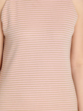 Load image into Gallery viewer, Queen ellie Women Peach-Coloured Striped Sheath Dress