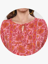 Load image into Gallery viewer, Queen ellie Women Pink & Red Printed A-Line Dress
