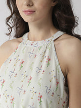 Load image into Gallery viewer, Queen ellie Women Green Printed Fit and Flare Dress