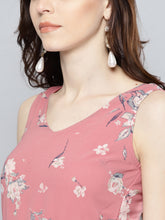 Load image into Gallery viewer, Queen ellie Women Pink & Grey Printed Maxi Dress