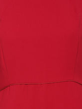 Load image into Gallery viewer, Queen ellie Red Solid Fit and Flare Dress