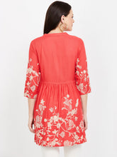 Load image into Gallery viewer, Queen ellie Red Printed Tunic