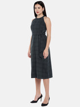 Load image into Gallery viewer, Queen ellie Women Teal Green Checked A-Line Dress