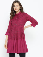 Load image into Gallery viewer, Queen Ellie Pink and blue printed tunic