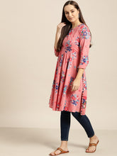 Load image into Gallery viewer, Queen ellie Pink & Blue Printed Tunic