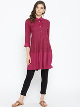 Load image into Gallery viewer, Queen Ellie Pink and blue printed tunic