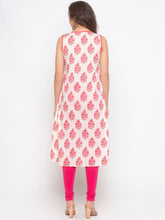 Load image into Gallery viewer, Queen ellie Women Pink Floral Print Kurta