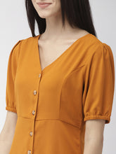 Load image into Gallery viewer, Queen ellie Women Mustard Yellow Sheath Dress