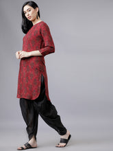 Load image into Gallery viewer, Queen ellie Maroon Printed Tunic