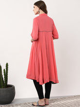 Load image into Gallery viewer, Queen ellie Women Coral Pink Solid Tunic