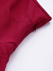 Queen ellie Women Solid Maroon Sheath Dress