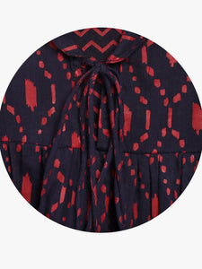 Queen ellie Navy Blue Printed Tunic