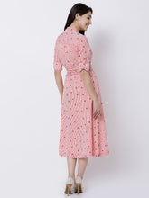 Load image into Gallery viewer, Queen ellie Women Coral Striped Shirt Dress
