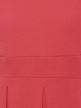 Load image into Gallery viewer, Queen ellie Women Solid Peach-Coloured Fit and Flare Dress
