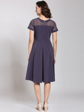 Load image into Gallery viewer, Queen ellie Women Purple Solid Fit and Flare Dress
